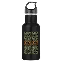 Goth Sage Green Ornament With Skull Water Bottle