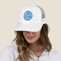 Azure Symphony: The Electric Triad Trucker Hat