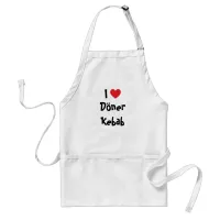 I Love Kebab Adult Apron