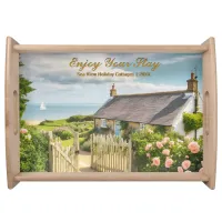 Vacation Let Holiday Home Rental Cottage Photo Serving Tray