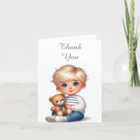 Cute Little Boy Thank You Note Card