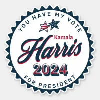 Kamala Harris 2024 | You Have my Vote  Sticker