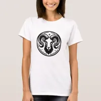 Horoscope Sign Aries Ram Symbol   T-Shirt