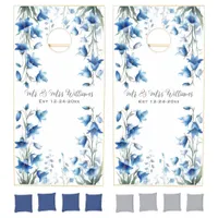 Bluebells Floral Wedding Cornhole Set