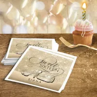 Glitter and Shine Sweet 16 V2 Gold ID675 Napkins