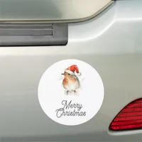 Cute Watercolor Robin Redbreast Festive Christmas Car Magnet