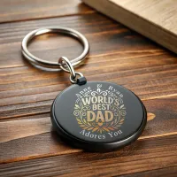 Customizable Father's Day -Names & Message Keychain