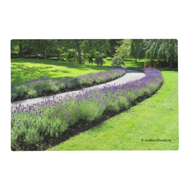 Stunning Lavender-Lined Garden Walk Placemat