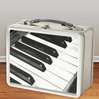 Piano Keys Music Lover Musical Instrument Themed Metal Lunch Box