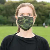 Military Green Camouflage Abstract Pattern, ZSSG Adult Cloth Face Mask