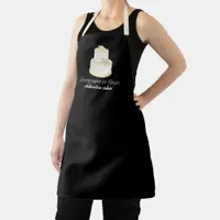 custom name ivory + gold wedding cake bakery staff apron