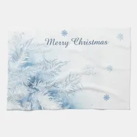 Beautiful Winter Frost Christmas Kitchen Towel