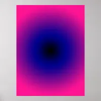 Hot Pink Purple Dark Blue and Black Gradient Poster