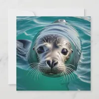 Cute Seal Sticking Head out of Water