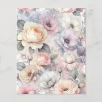 Elegant Rose Blossoms Paper Sheet