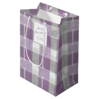 Purple Green Christmas Pattern#7 ID1009 Medium Gift Bag
