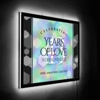 Elegant 43rd Opal Wedding Anniversary Celebration LED Sign