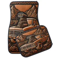 Carved Truck with Majestic Peaks Car Floor Mat