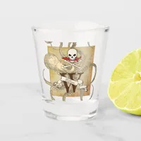 Jolly Roger Monogram Initial  Shot Glass