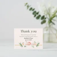 Floral Wedding Thank You Card