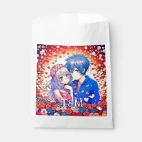 Floral Anime Themed Personalized Wedding Favor Bag