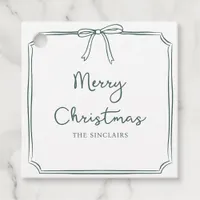 Personalized Minimalist Bow Design Christmas Party Favor Tags