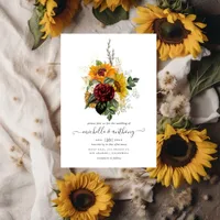 Rustic Autumn - Fall Floral Wedding Invitation