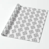 Black and White Swirls  Wrapping Paper