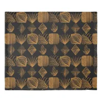 Bold Caribbean Tribal Mudcloth: Black, Gold Duvet Cover