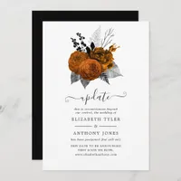 Vintage Halloween Floral Wedding Update Invitation