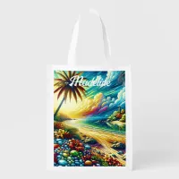 Gorgeous Ai Art | Coastal Beauty Personalized Grocery Bag