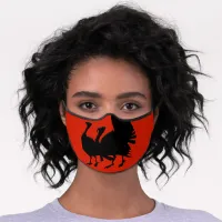 Silhouette of Turkeys Premium Face Mask