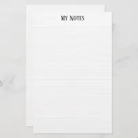Simple Clean Minimalist Dotted Lines personalize Stationery