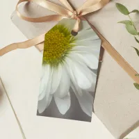 Soft White Daisy on Gray Wedding Favor Tags