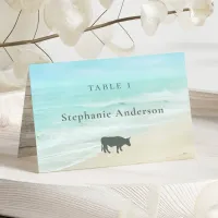 Beach Wedding Meal Options Beef Table Place Card