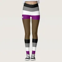 Asexual Pride Faux Shorts & Legs   Leggings