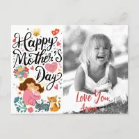 *~* Photo Whimsical Heart Mother's Day AP72 Holiday Postcard