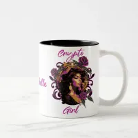 Crypto Girl Pink and Gold Mug