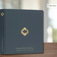 Modern Portfolio Binder with Gold Logo