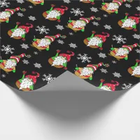 Cute Hand Drawn Gnome  Festive Holiday Christmas Wrapping Paper