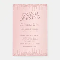 Rose Gold Glitter Drips Grand Opening Salon Post-it Notes