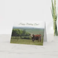 Personalized Birthday | Beautiful Cow and Scenery Card