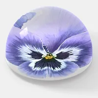 Purple Pansy Face Paperweight