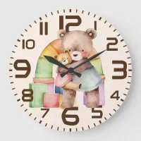 Teddy Bears playroom Large Clock