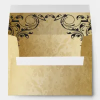 rustic Black gold frame envelope