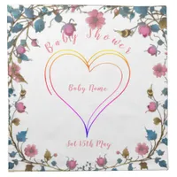 Baby Shower Heart Cloth Napkin