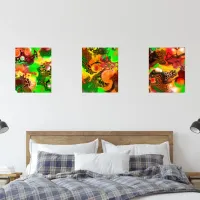 Autumn Colors Fluid Art Wall Art Sets