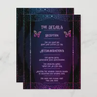 "Colorful Elegant Rainbow wedding RSVP Card