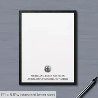 Elegant Brushed Silver Logo Letterhead