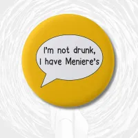 Meniere's awareness pin badge dizzy vertigo button